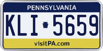 PA license plate KLI5659