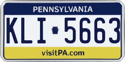 PA license plate KLI5663