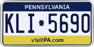 PA license plate KLI5690