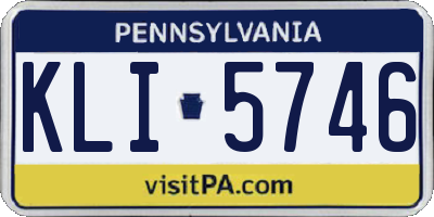 PA license plate KLI5746