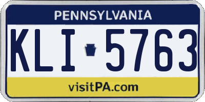 PA license plate KLI5763