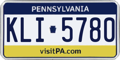 PA license plate KLI5780