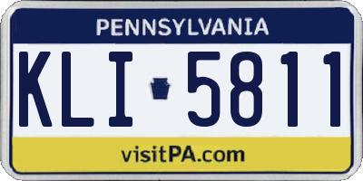 PA license plate KLI5811