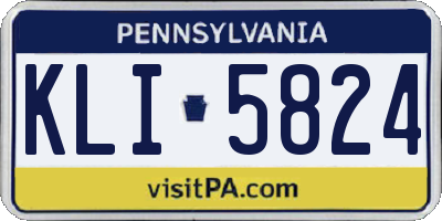 PA license plate KLI5824