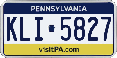 PA license plate KLI5827