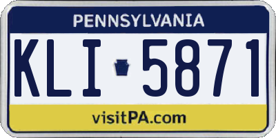 PA license plate KLI5871