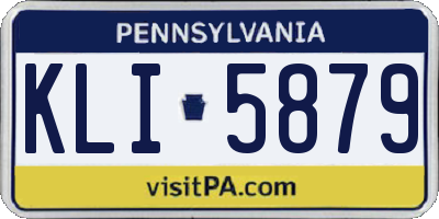 PA license plate KLI5879