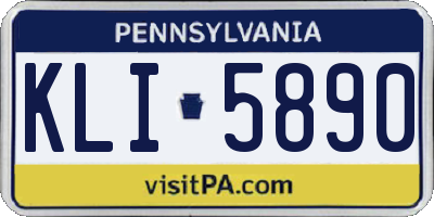PA license plate KLI5890