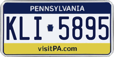 PA license plate KLI5895
