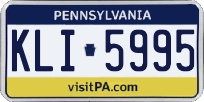 PA license plate KLI5995