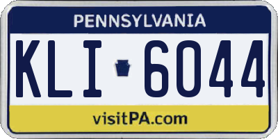 PA license plate KLI6044