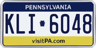 PA license plate KLI6048