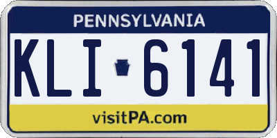 PA license plate KLI6141