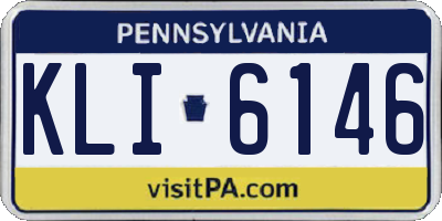 PA license plate KLI6146
