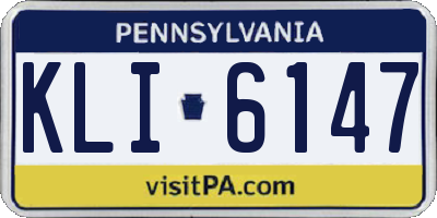 PA license plate KLI6147