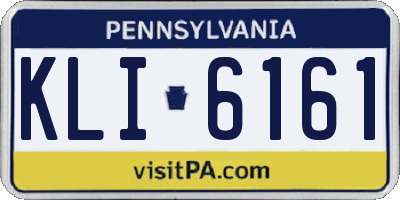 PA license plate KLI6161