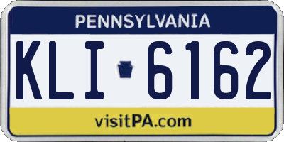 PA license plate KLI6162