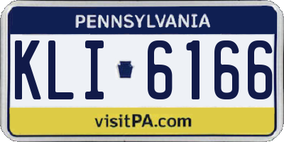 PA license plate KLI6166