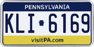 PA license plate KLI6169