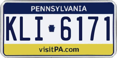 PA license plate KLI6171