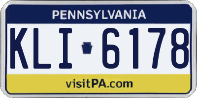 PA license plate KLI6178