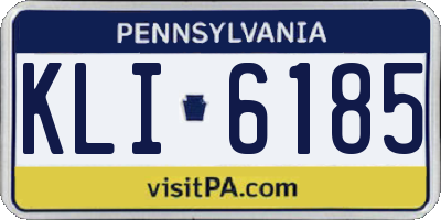 PA license plate KLI6185