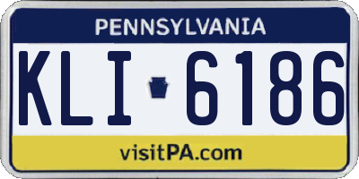 PA license plate KLI6186