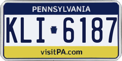 PA license plate KLI6187