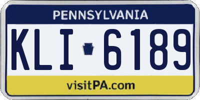 PA license plate KLI6189