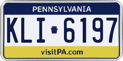 PA license plate KLI6197