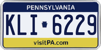 PA license plate KLI6229
