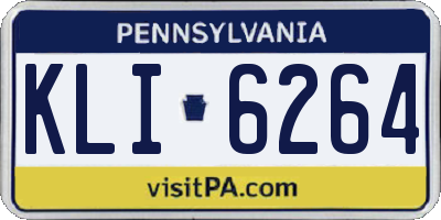 PA license plate KLI6264