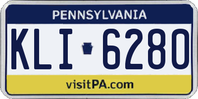 PA license plate KLI6280