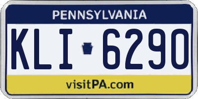PA license plate KLI6290