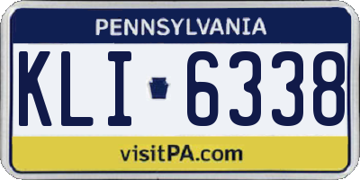 PA license plate KLI6338
