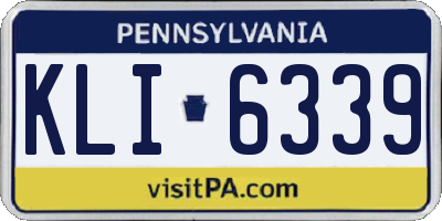 PA license plate KLI6339