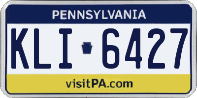 PA license plate KLI6427