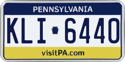 PA license plate KLI6440