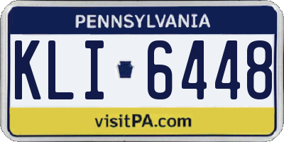 PA license plate KLI6448