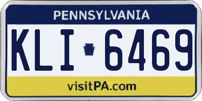 PA license plate KLI6469