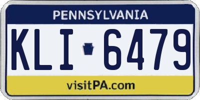 PA license plate KLI6479