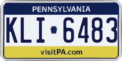 PA license plate KLI6483