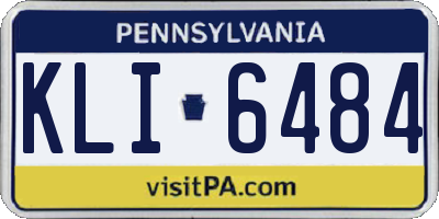 PA license plate KLI6484