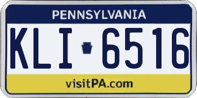 PA license plate KLI6516