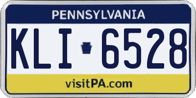 PA license plate KLI6528