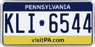PA license plate KLI6544
