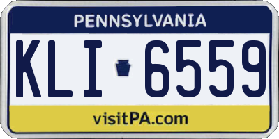 PA license plate KLI6559