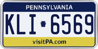 PA license plate KLI6569