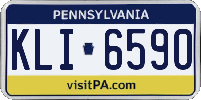 PA license plate KLI6590