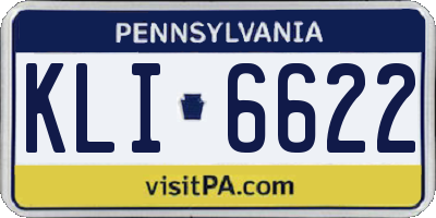 PA license plate KLI6622